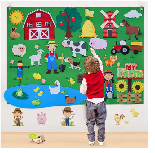 Busy Farm felt board