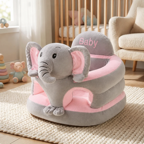 Hugsy Seat in Blush Elephant